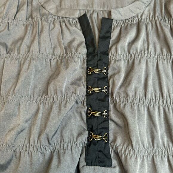 Converse One Star Women's Sleeveless Blouse Gunmetal Grey Gray S SM Small Light - Picture 7 of 13